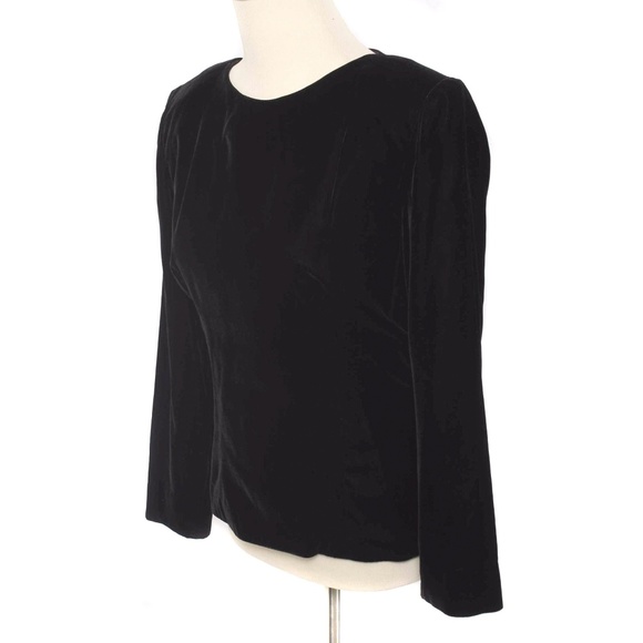 A.J. BARI Vintage Black Velvet Open Back Rhinestone Accent Evening Skirt Set - Picture 3 of 8